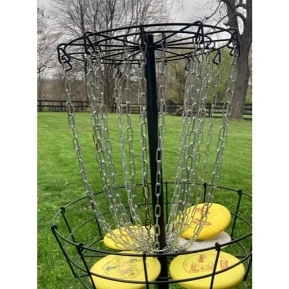 Black Hole Practice 24-Chain Portable Disc Golf Basket Target